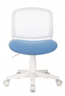 офисный стул Бюрократ CH-W296NX белый сиденье голубой