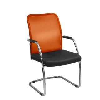 офисный стул Стул Helga chrome оранжевый/черный
