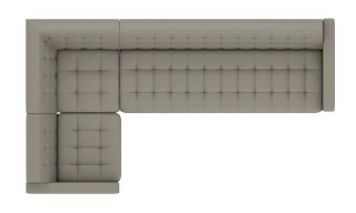Офисный диван НЕКСТ угловой диван 1U3 кварцевый серый P2 euroline
