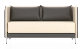 ГРАФИТ Н 2-х местный диван низкий жемчужно-белый/базальтово-серый ИК Домус