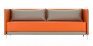 ГРАФИТ Н 3-х местный диван низкий оранжевый/кварцевый серый P2 euroline