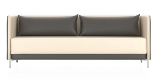 ГРАФИТ Н 3-х местный диван низкий жемчужно-белый/базальтово-серый P2 euroline