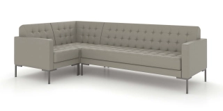 Офисный диван НЕКСТ угловой диван 1U3 кварцевый серый P2 euroline