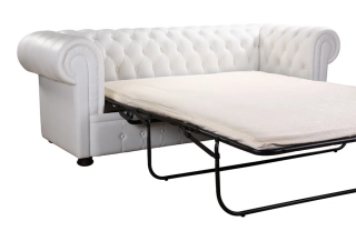 Офисный диван Боттичелли Люкс-3 кожа Stella/комбинированная белый раскладной механизм