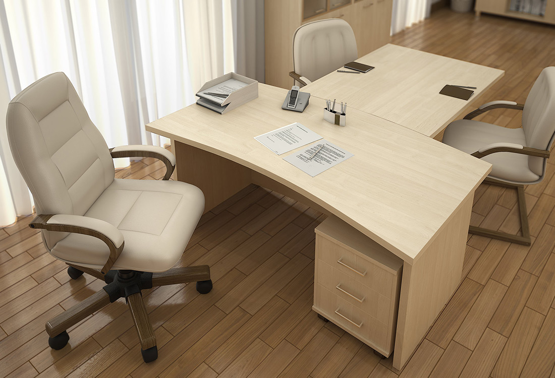 Белая мебель для кабинета руководителя